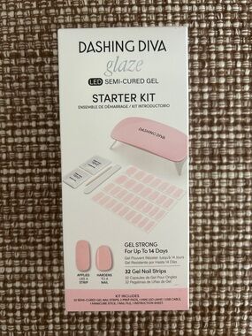 DASHING DIVA Glaze LED Semi-Cured Gel Starter Kit - Pink